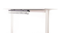 NeatTech - Petit format, panier blanc rayé avec garniture grise