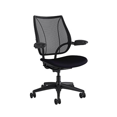 Chaise de travail Liberty, dossier Monofilament Stripe/Black, siège Corde 4 Black