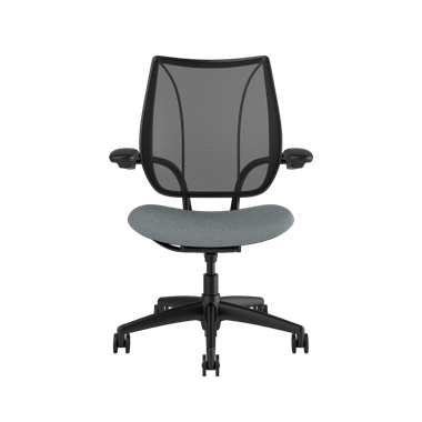 Chaise de travail Liberty, dossier Monofilament Stripe Black, siège Corde 4 Medium Grey Picture 2