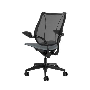 Chaise de travail Liberty, dossier Monofilament Stripe Black, siège Corde 4 Medium Grey Picture 3