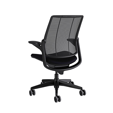 Chaise de travail intelligente Diffrient Smart, dossier Monofilament Stripe Black, siège Corde 4 Black Picture 3