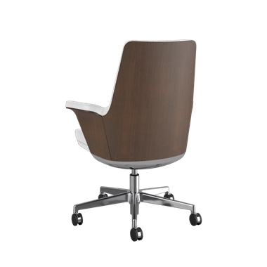 Chaise Summa avec dossier en bois de noyer et Frost- Maribo (cuir exempt de chrome) Picture 3